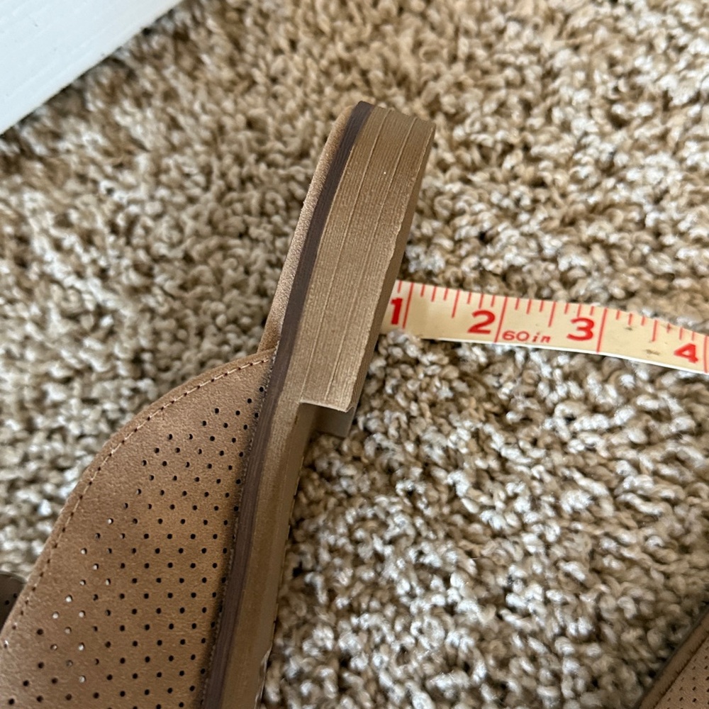 Indigo Brown Perforated Mules Brushed Suede NWT size 8 - Picture 13 of 14